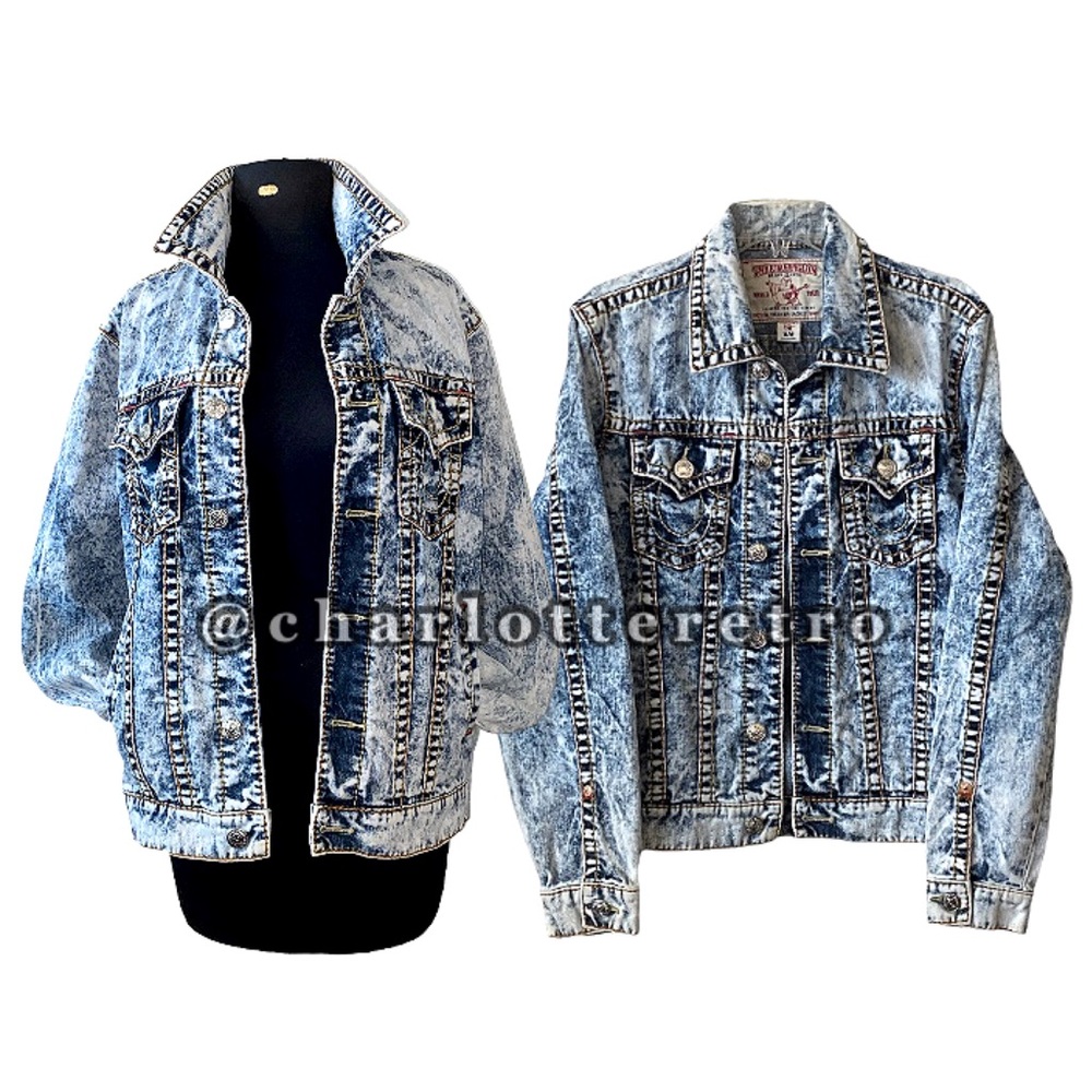 True Religion • Acid Washed Rope Stitched Trucker Jacket - Picture 14 of 14